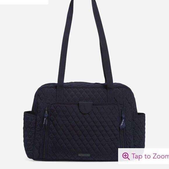 Vera Bradley Handbags - Vera Bradley Factory Style Baby Bag in Microfiber Classic Navy NWT